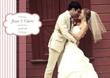 Wedding Announcements - Dusty Rose Stripes