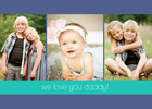 Blue Triptych - Folded Card