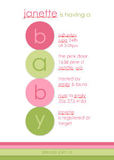 Girls Baby Shower Invitations - Seeing Spots - Pink