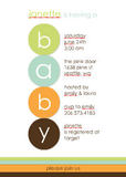 Girls Baby Shower Invitations - Seeing Spots - Orange