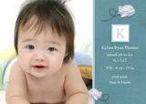Photo Birth Announcements - Blue Airplane