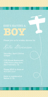 Boys Baby Shower Invitations - Just Plane Fun