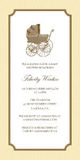 Girls Baby Shower Invitations - Antique Stroller