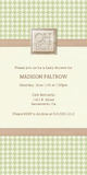Girls Baby Shower Invitations - Houndstooth Pattern