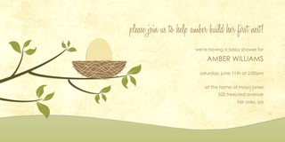 Girls Baby Shower Invitations - New Nest
