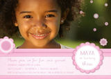 Girls Birthday Party Invitations - Pink Blooms