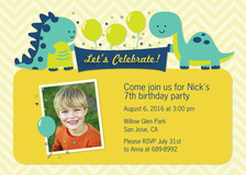 Birthday Party Invitations - Dinomite Birthday