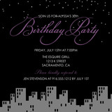 Birthday Party Invitations - Chic Skyline