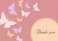 Baby Shower Thank You - Butterfly Kisses