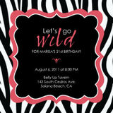 Birthday Party Invitations - Let's Go Wild