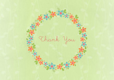 Baby Shower Thank You - Floral Wreath