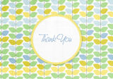 Baby Shower Thank You - Retro Leaf Pattern