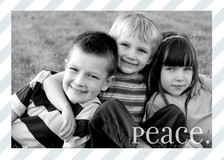Holiday Photo Cards - Simplistic Striped Peace