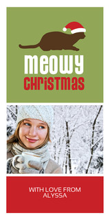 Holiday Photo Cards - Meowy Christmas