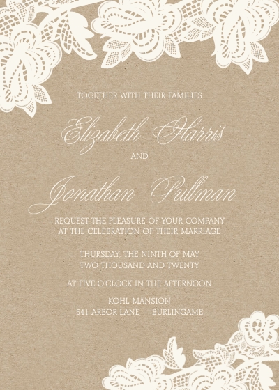 Wedding Invitations Rustic Lace By Mixbook Wedding Invitations Rustic Lace